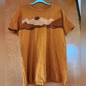 Brand New Mens Life is good mountain tee Size M